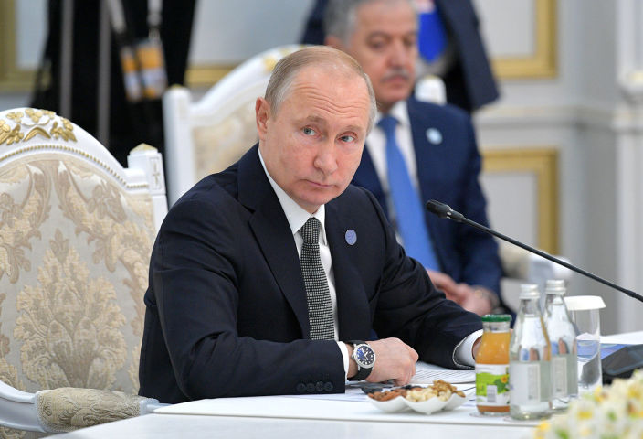 Russian President Vladimir Putin during the Shanghai Cooperation Organization (SCO) Summit, in Bishkek, Kyrgyzstan