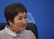 Chief Justice of the Supreme Court of Kyrgyzstan Gulbara Kaliyeva  at a meeting of Supreme Court Chief Justices of the Shanghai Cooperation Organisation (SCO) member states in Sochi