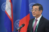 Chief Justice and President of the Supreme People’s Court of China Zhou Qiang speaking at the opening of the 14th Meeting of Supreme Court Chief Justices of the Shanghai Cooperation Organisation (SCO) Member States